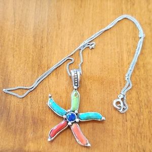Sterling 18" necklace with turquoise star